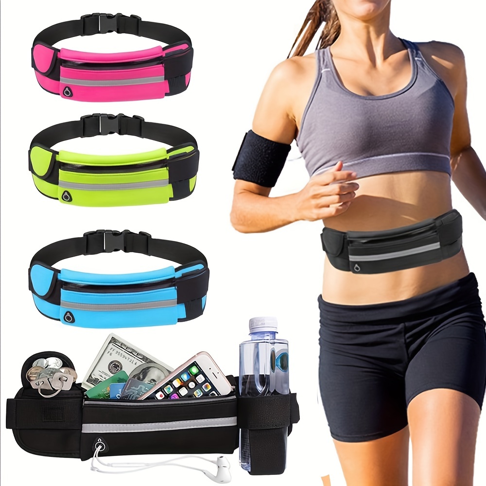 Slim Running Belt Fanny Packs for Women & Men, Waist Pack Runners Bag Money  Belt Phone Holder for Running Sports Hiking Traveling - Black