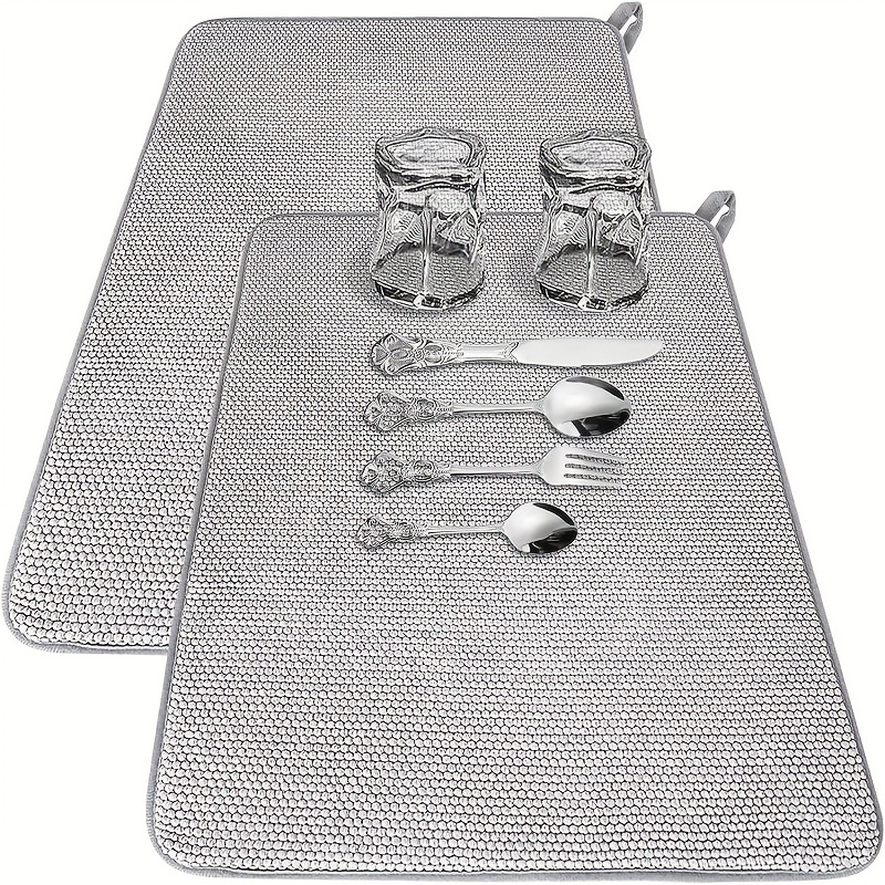 Absorbent Dish Drying Pad for Kitchen Countertop
