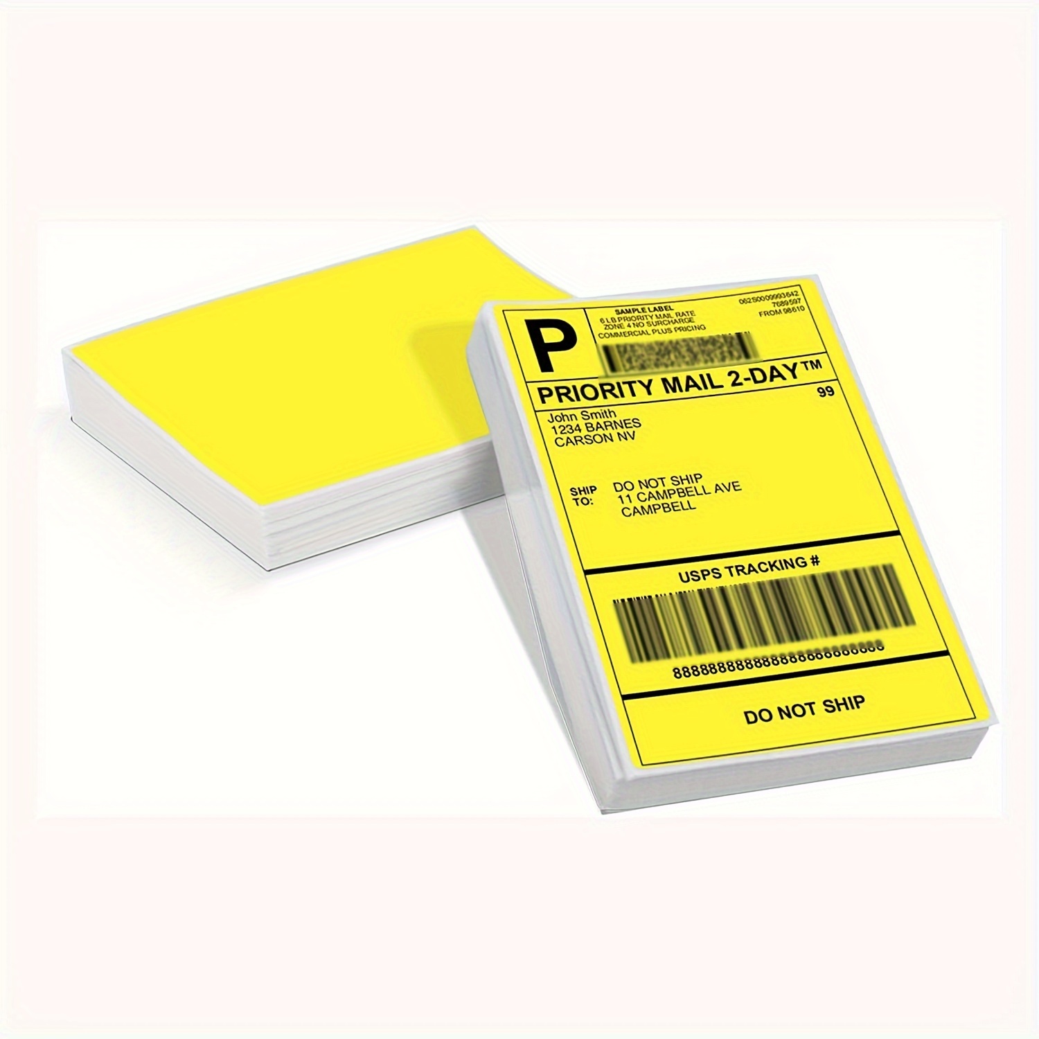 Phomemo 4x6 Thermal Label Printer Paper 500pcs Yellow 4 X6 Fan Fold Label  Shipping Supplies Labels Water Oilproof Label Stickers Permanent Adhesive  Thermal 4x6 Label For Small Business Supplies