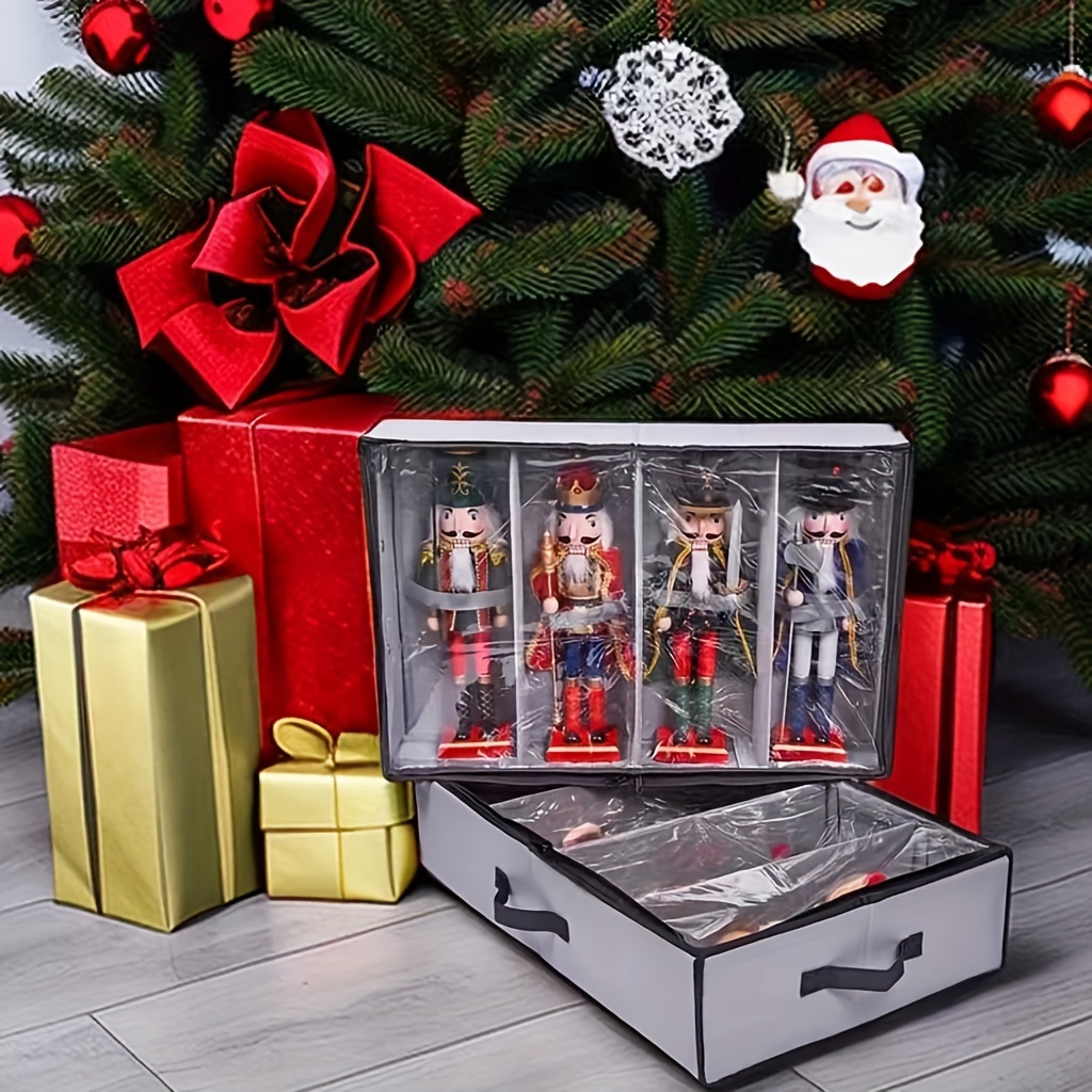 64 Grids Christmas Ornament Storage Box Preserve Case Christmas Tree Decorations  Organizer for Home Xmas Holiday