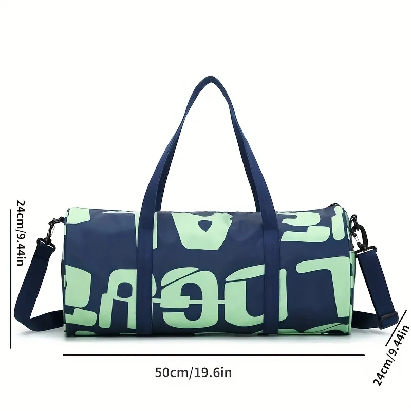 Letter Graphic Duffle Bag, Large Capacity Crossbody Bag, Carry On Weekender  & Overnight Bag For Travel - Temu