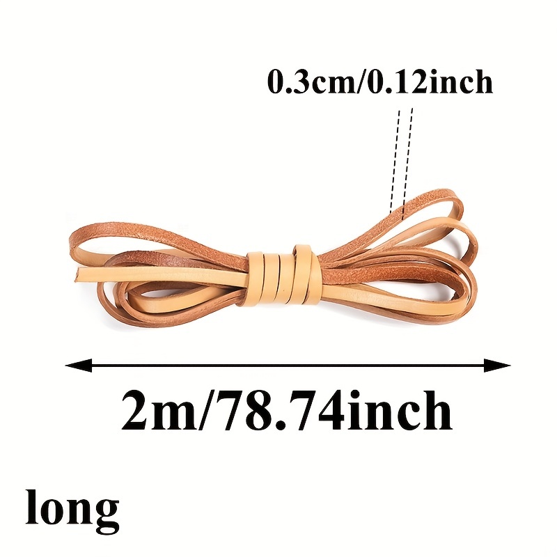 3mm Piatto Naturale Cuoio Striscia Corda Intrecciatura - Temu Italy