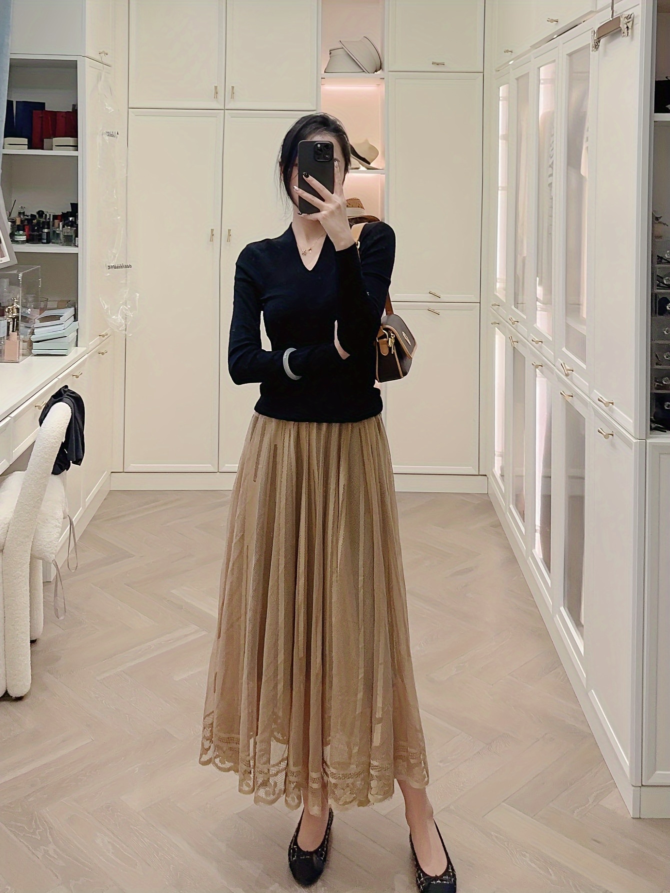 Long Pleated Skirt - Temu