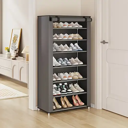 7 tier Foldable Dust Cover Shoe Cabinet Durable Large Shoe - Temu