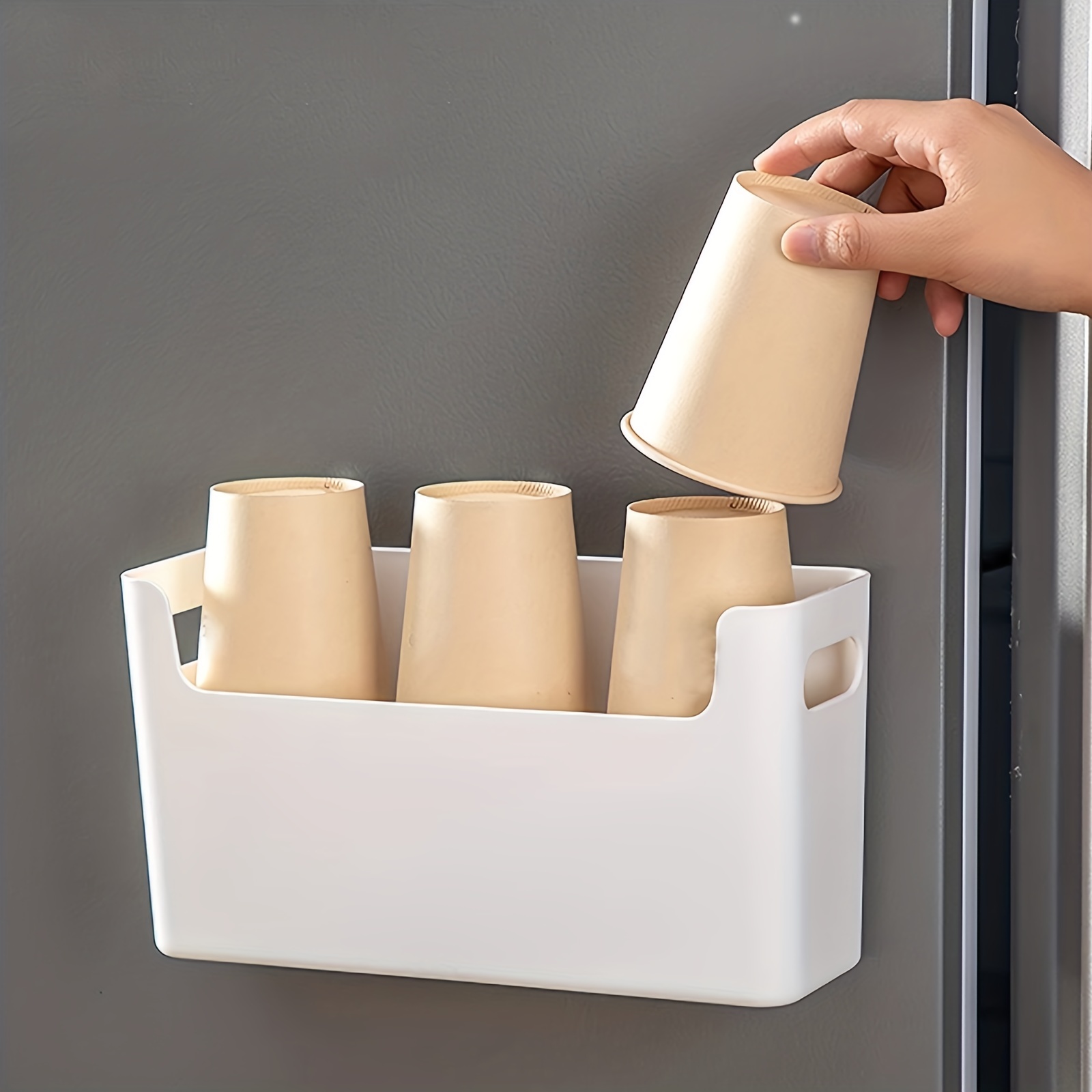 Kitchen Wall Storage Box Cabinet Door Storage Plastic Basket
