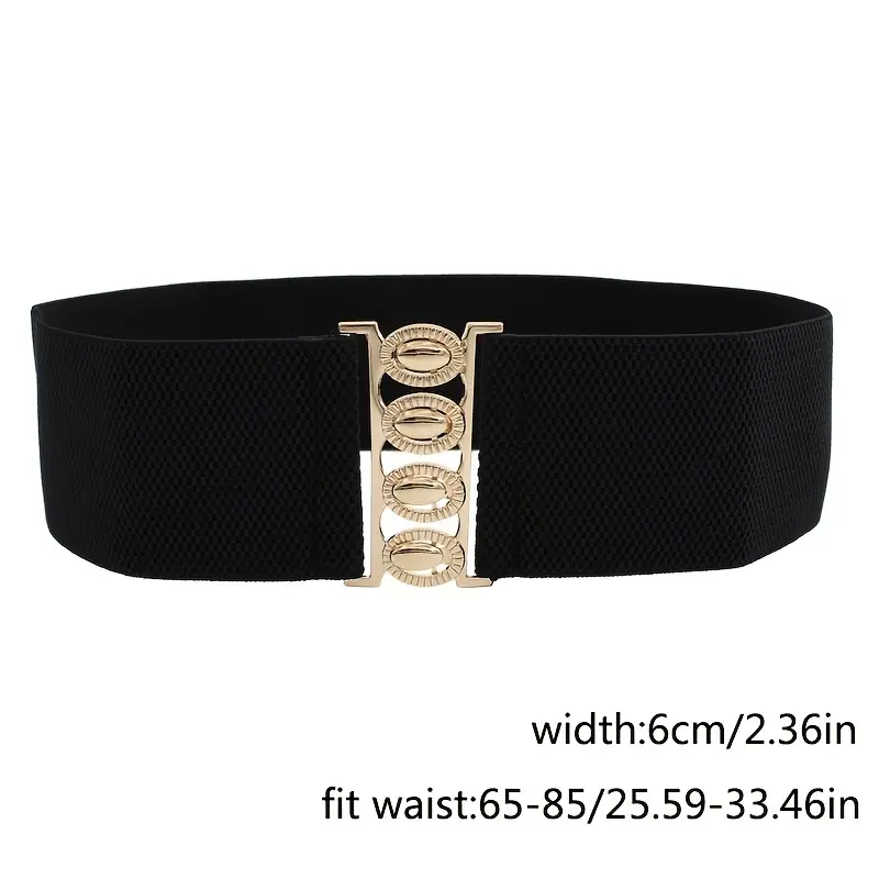 gingokuo Women Dress Belts Elastic Stretch Waist Belts for women Dresses  with Gold Buckle flower Suit for waist 25 at  Women's Clothing store