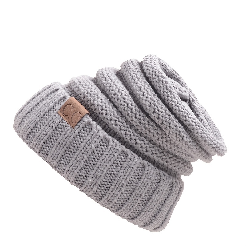 Women's Slouchy Winter Beanie Hat - Chunky Knit