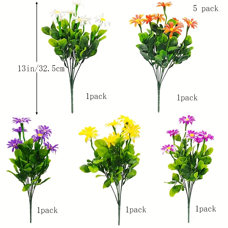 Artificial Daisy Flowers, Outdoor Daisies Flowers, Artificial Fake Daisies,  Fake Flowers Uv Resistant For Flower Arrangement Home Porch Window Wedding  Decoration - Temu Kuwait