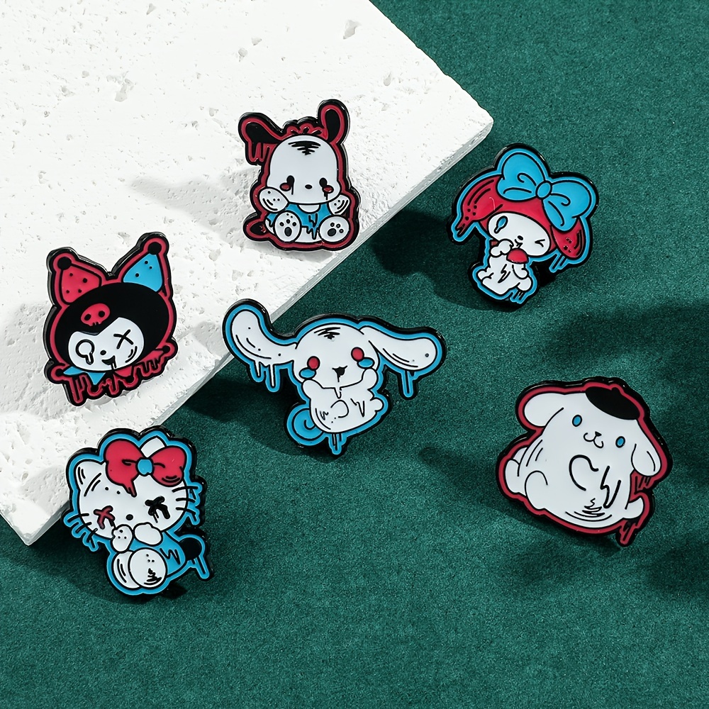Girl Sanrio Kitty/Kuromi Enamel Pin Set
