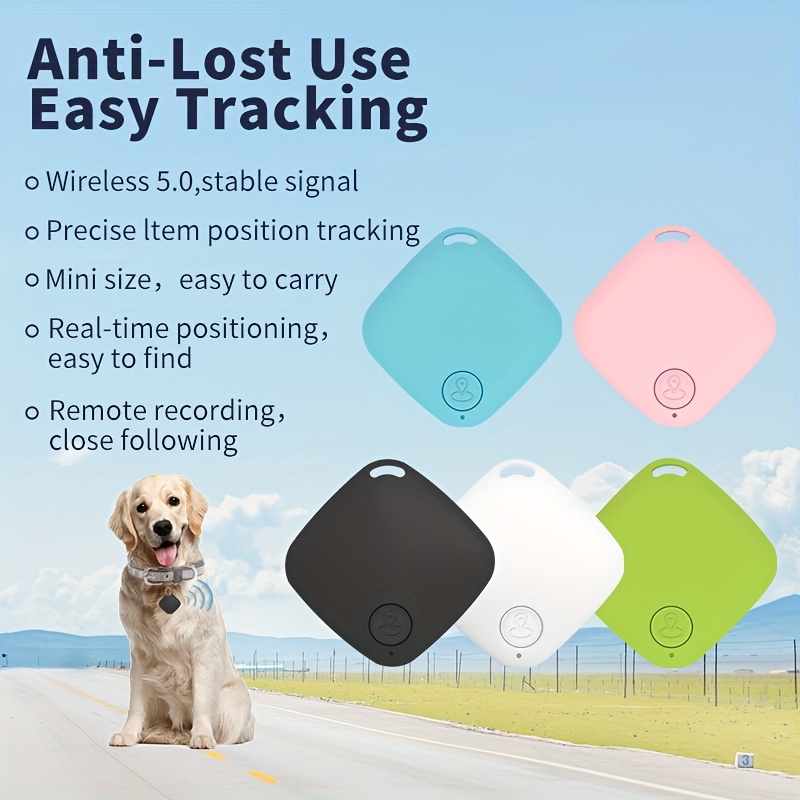 Rastreador GPS inteligente para mascotas, mini rastreador Bluetooth  impermeable antipérdida, localizador Bluetooth para mascotas, perros,  gatos, niños, cartera de automóvil, accesorios para collar de llave (verde)  