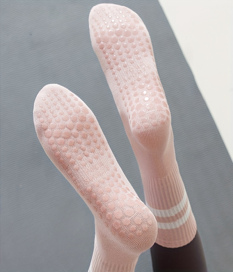 Crescent Moon ExerSocks, Ballet-Style (3-pack) Non-Slip Grip Socks