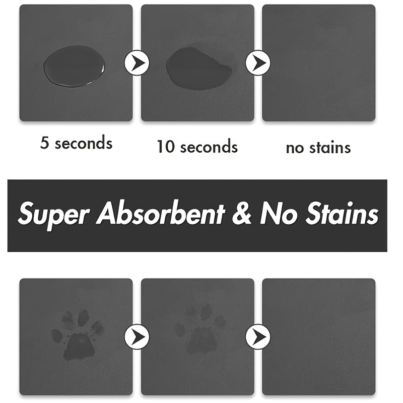 Dog Feeding Mat Absorbent Quick Dry Dog Bowl Mat With Non-slip Backing,  Easy To Clean Dog Placemat Dog Floor Mat - Temu