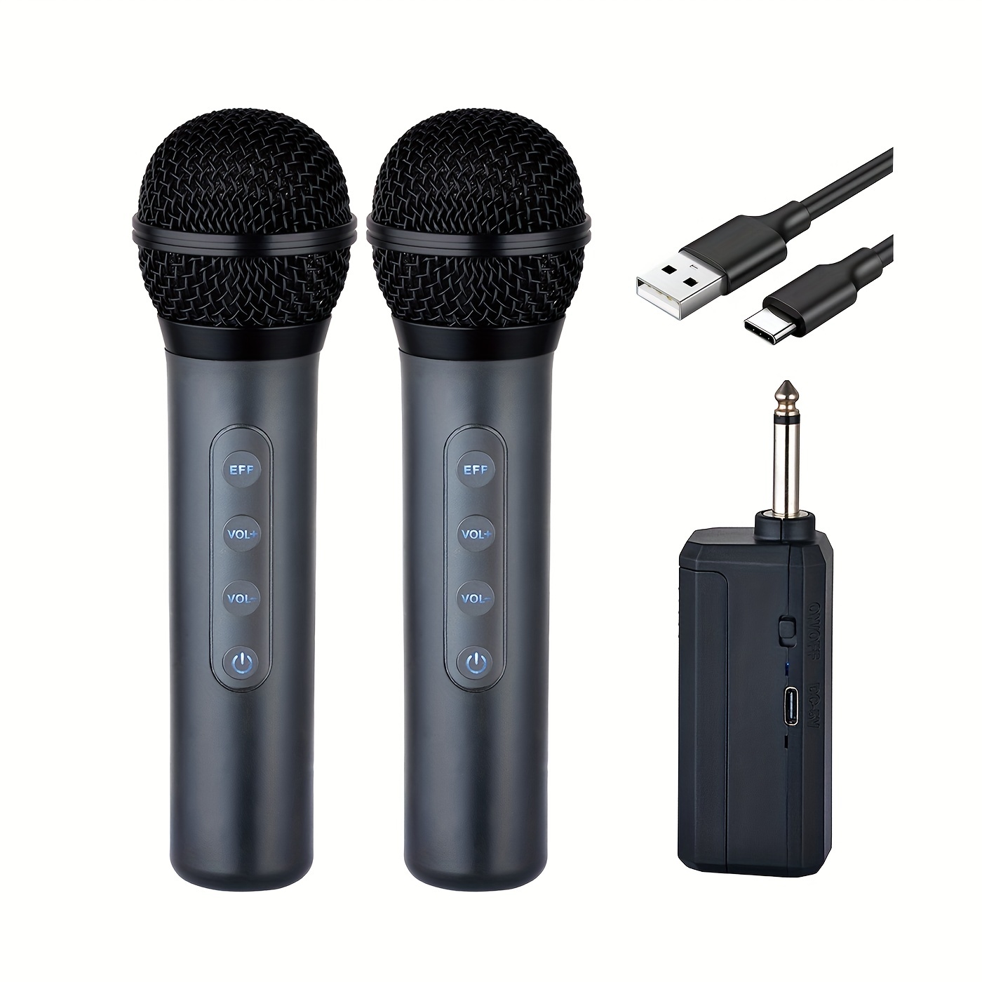 Set 2 Microfono Inalámbricos Doble Profesional Karaoke