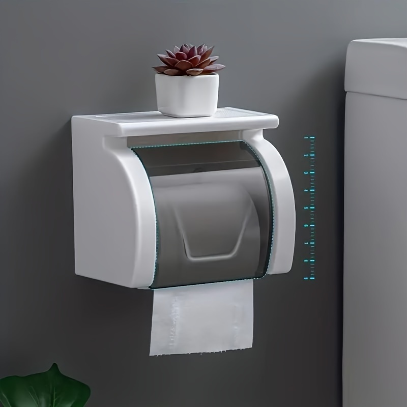 Toilet Paper Holder Tissue Paper Roll Dispenser With Storage - Temu
