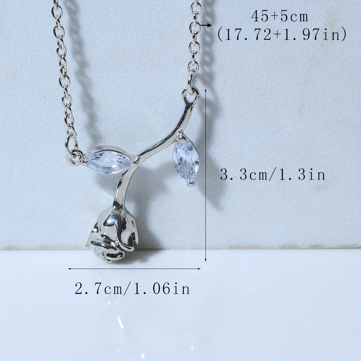 Upside down sale rose necklace