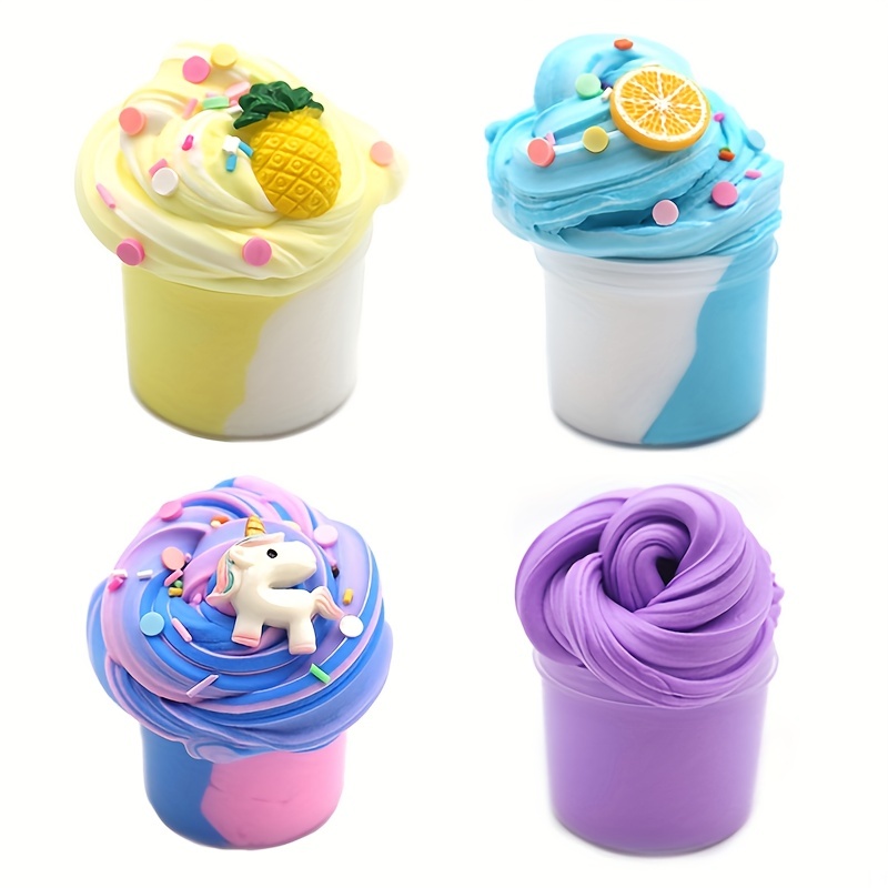 Ice Cream Playdough Slime Unicorn Toys Set Non-Toxic Glue Supplies