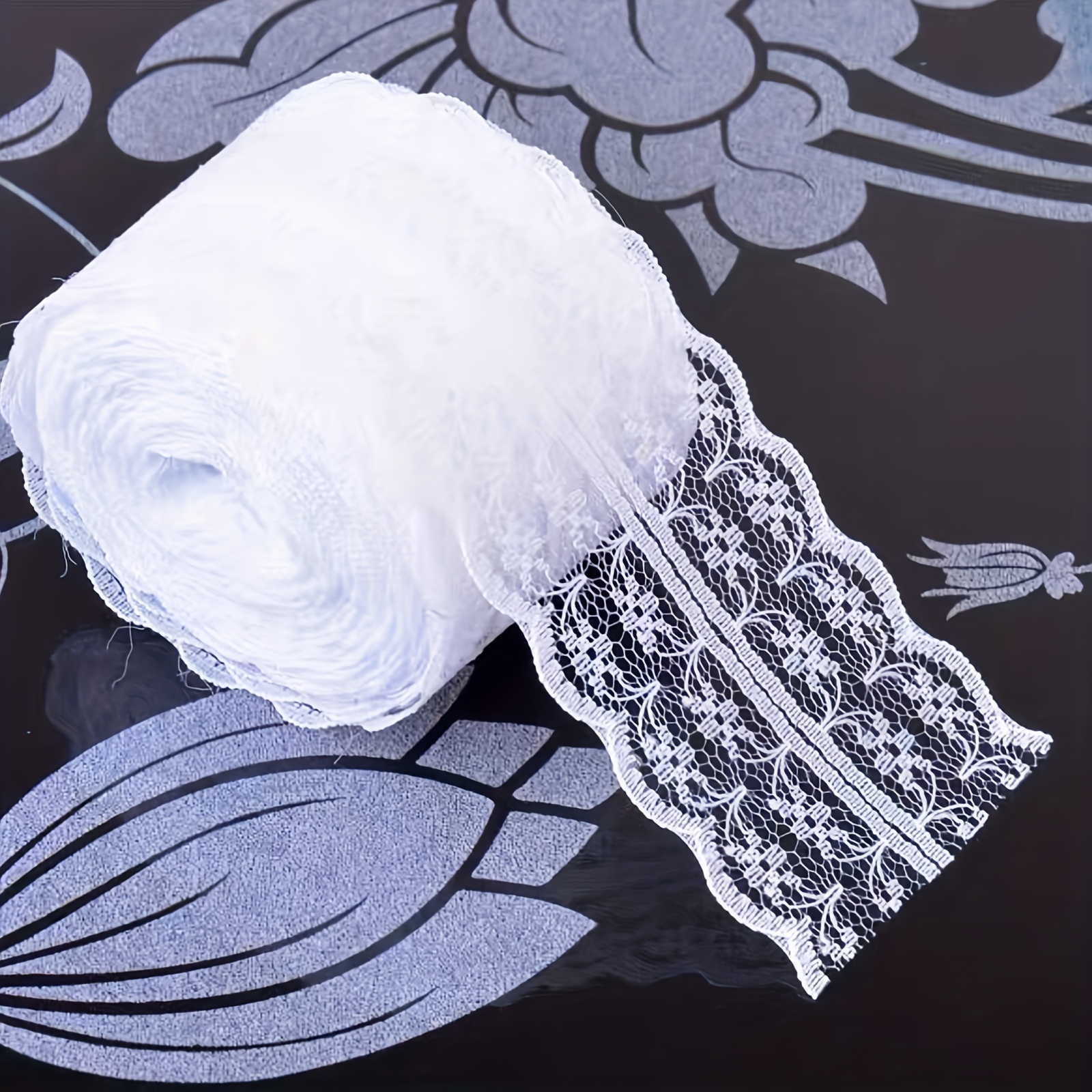 Hollow Lace Ribbon Solid Color Cotton Trim Vintage Style For - Temu