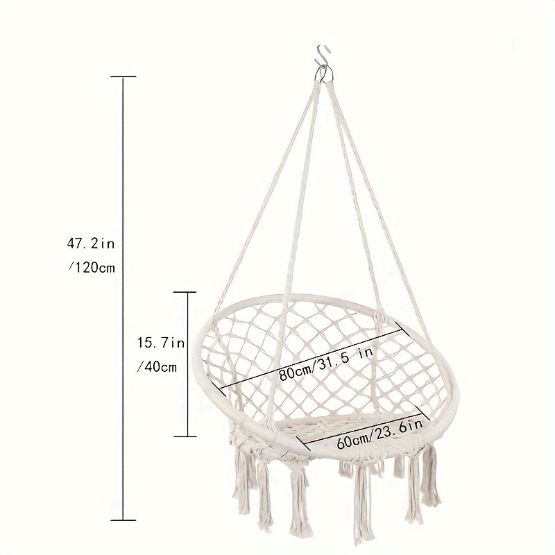 1pc Silla Hamaca Macrame Swing Dormitorio Interior Exterior - Temu