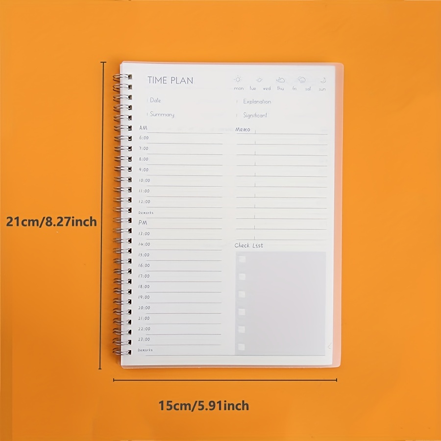 Simple Day Planner Punch Card Self discipline Schedule Book - Temu