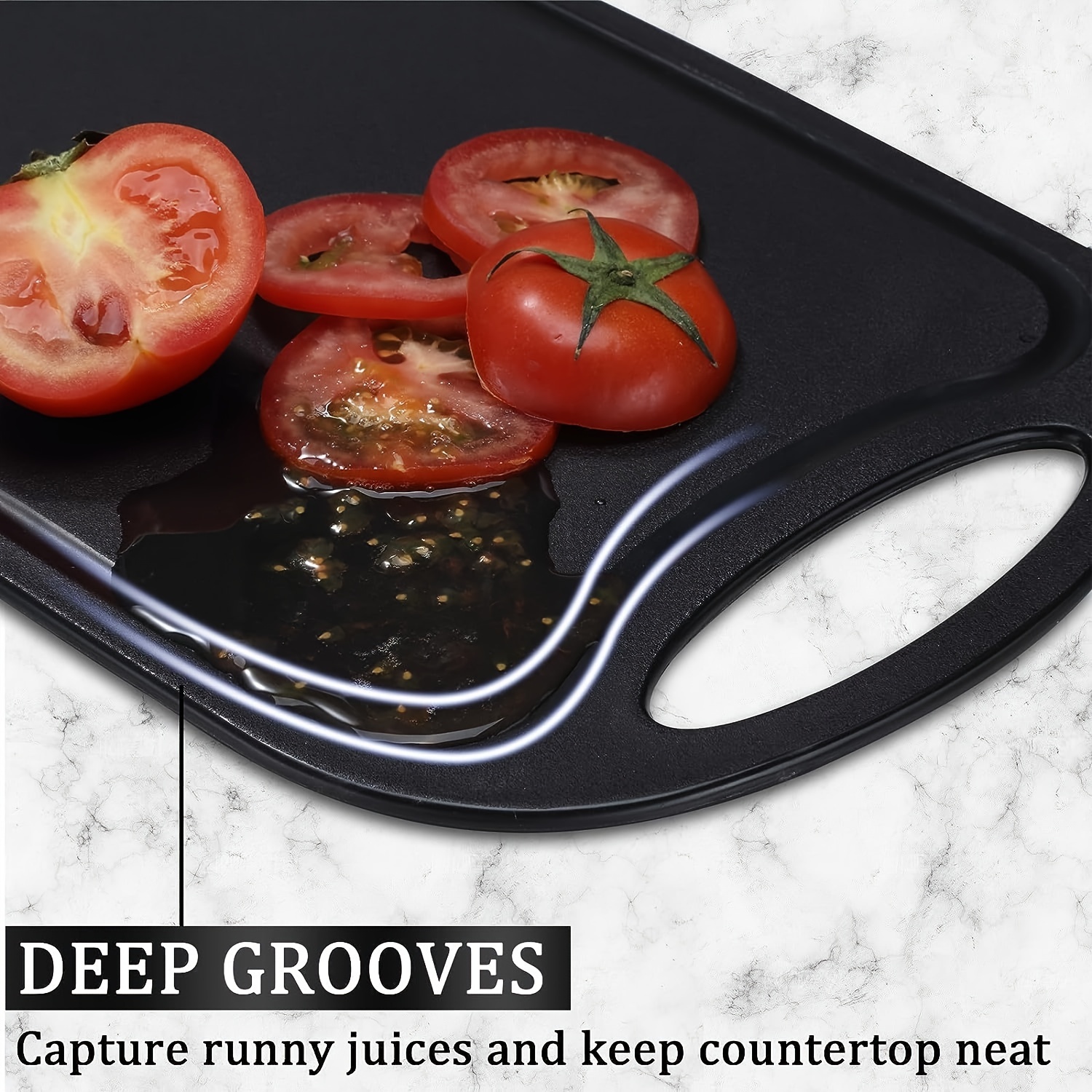 Large Plastic Cutting Board With Drip Grooves