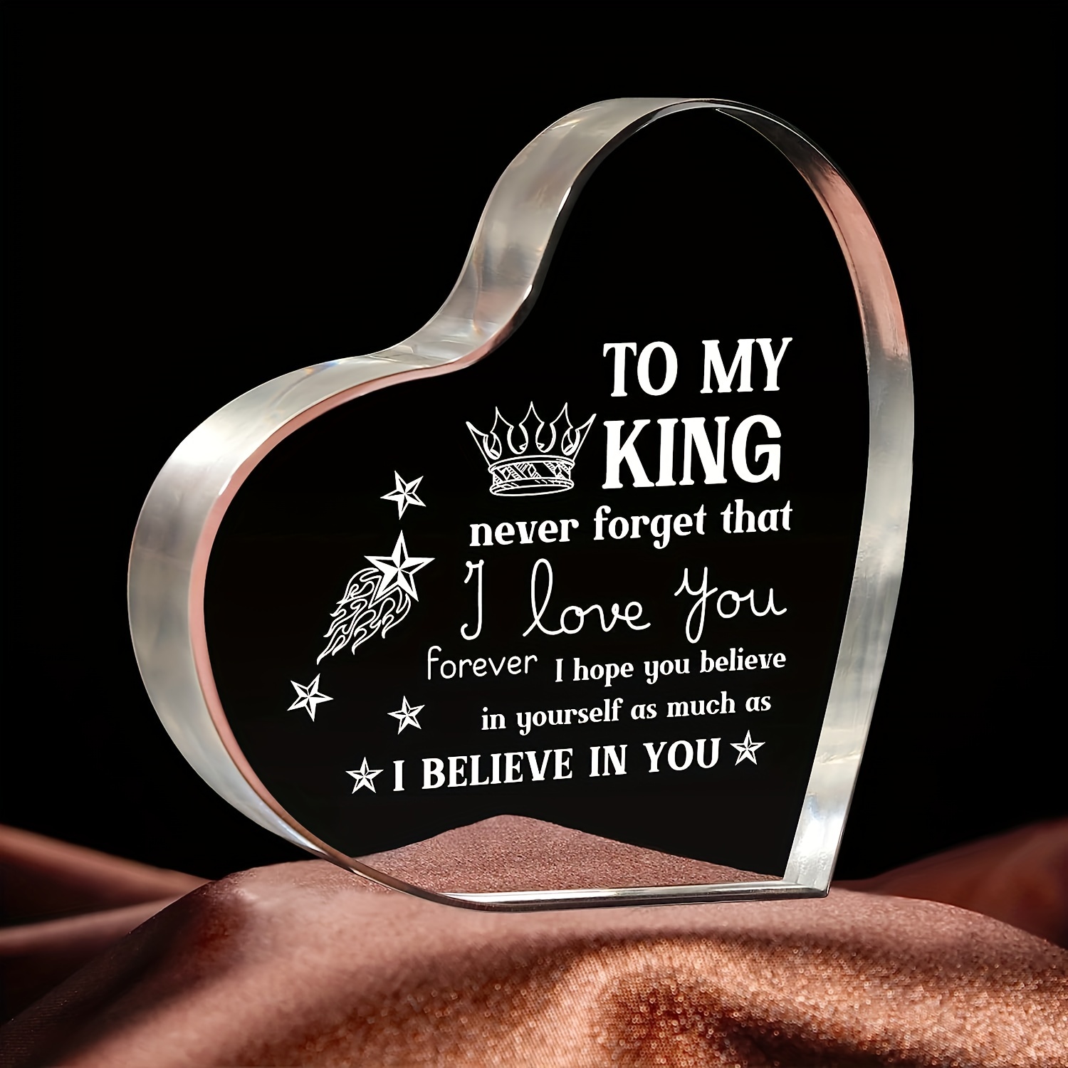 1pc, Gifts For Boyfriend, Husband Gifts (4 X4 X0.4 In) Birthday Gifts For  Boyfriend, Unique I Love You Mens Keepsake, Husband Birthday Gifts,  Anniversary Valentines Day Gifts For Him, To My King (