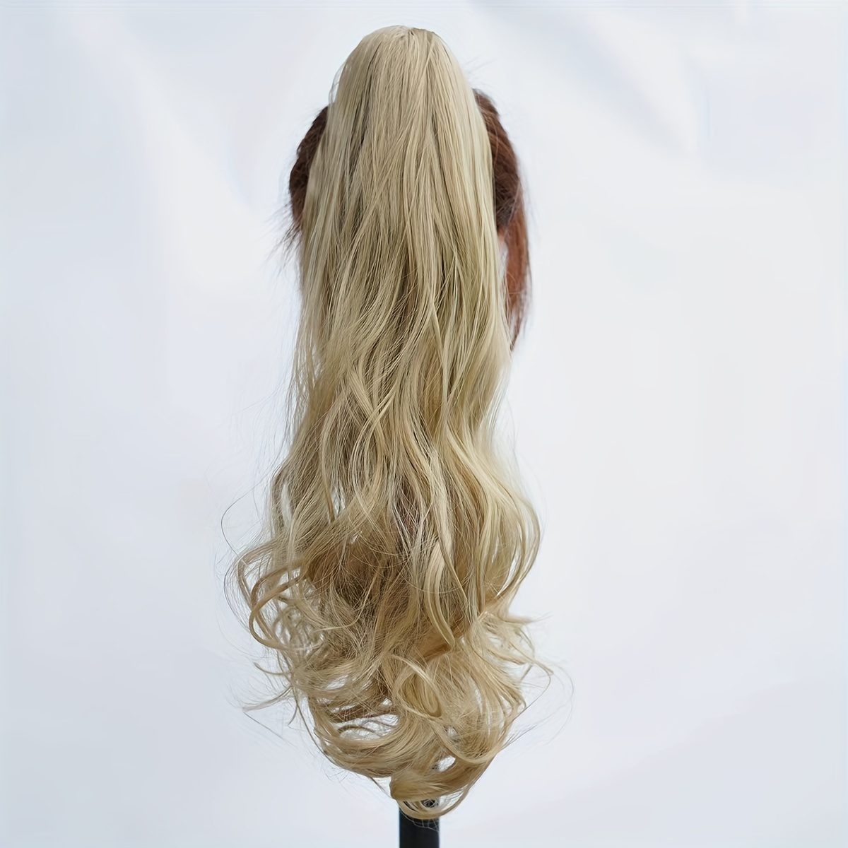Clip on Ponytail Long Curly Hair Women Gradient Natural