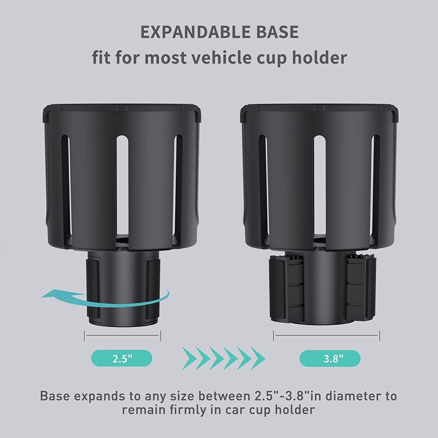 Upgrade Your Car Cup Holder With This Adjustable Expander - Fits