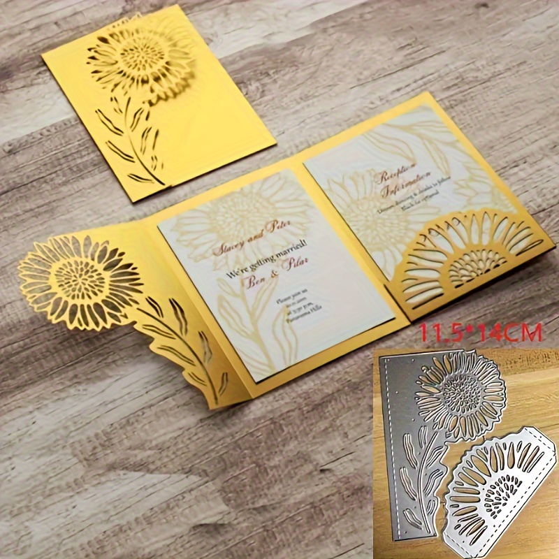 

2pcs Metal Cutting Dies Stencils Scrapbook Cutting Die For Paper Card Making Scrapbooking Diy Cards Photo Album Craft Decorations Mini Wedding Invitation