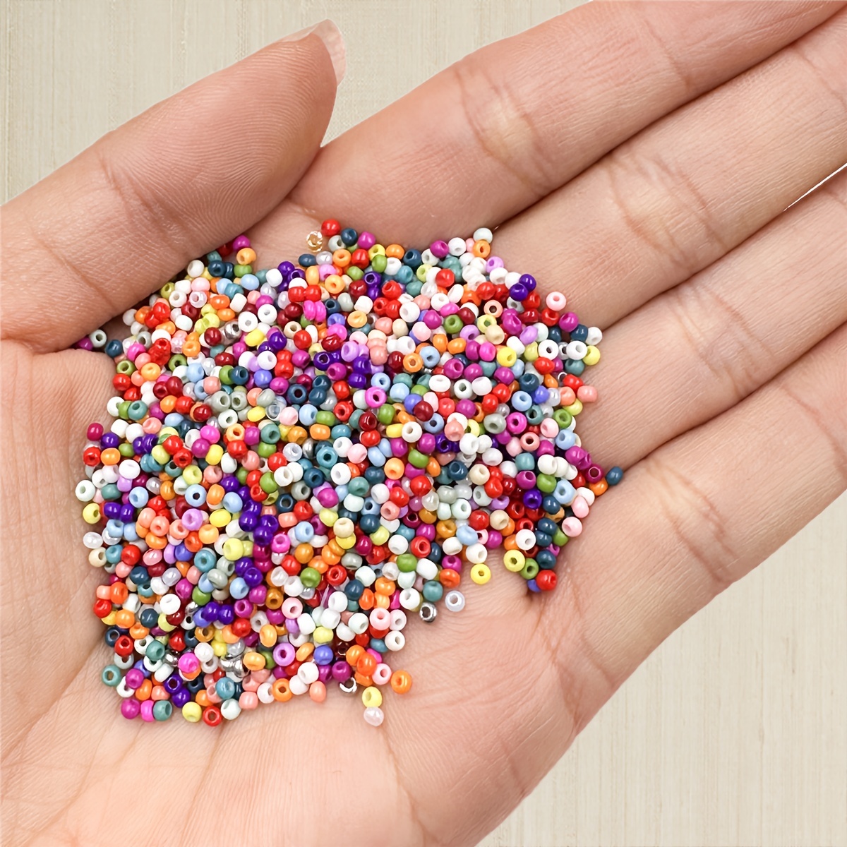 About Colored Glass Solid Mini Beads For Jewelry Making Diy - Temu
