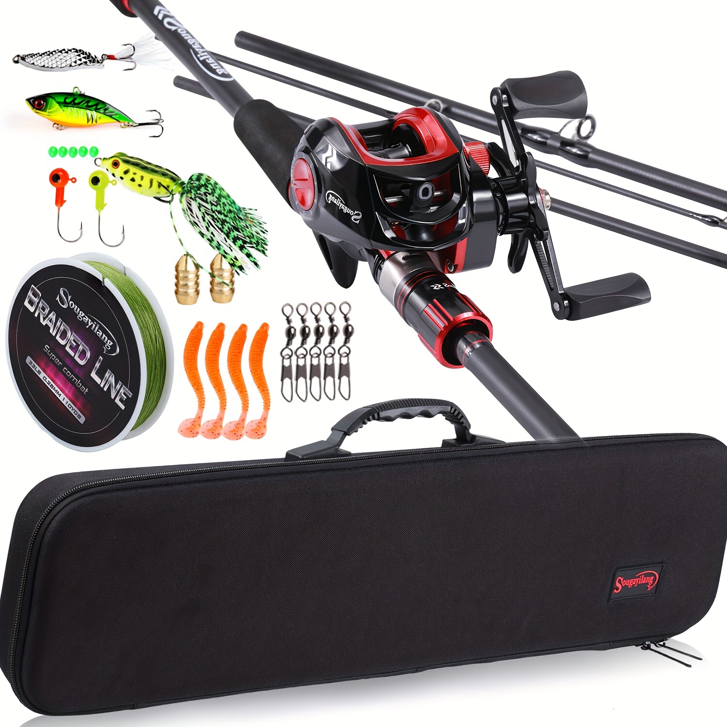 Fishing Gear Set With Storage Bag 4 Section Carbon Fiber - Temu