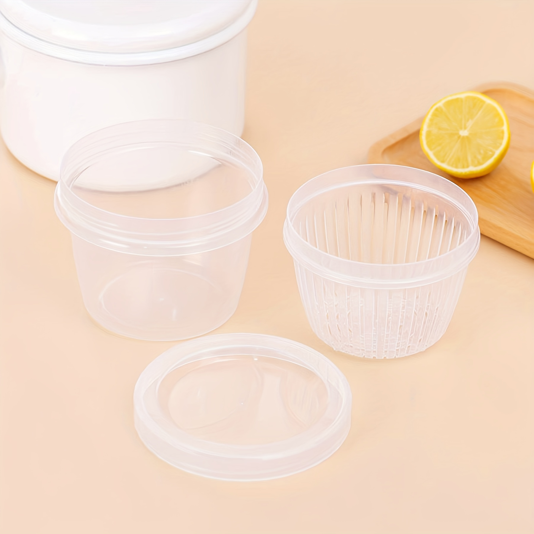 Food Drain Box, Thickened Transparent Double-layer Fresh-keeping