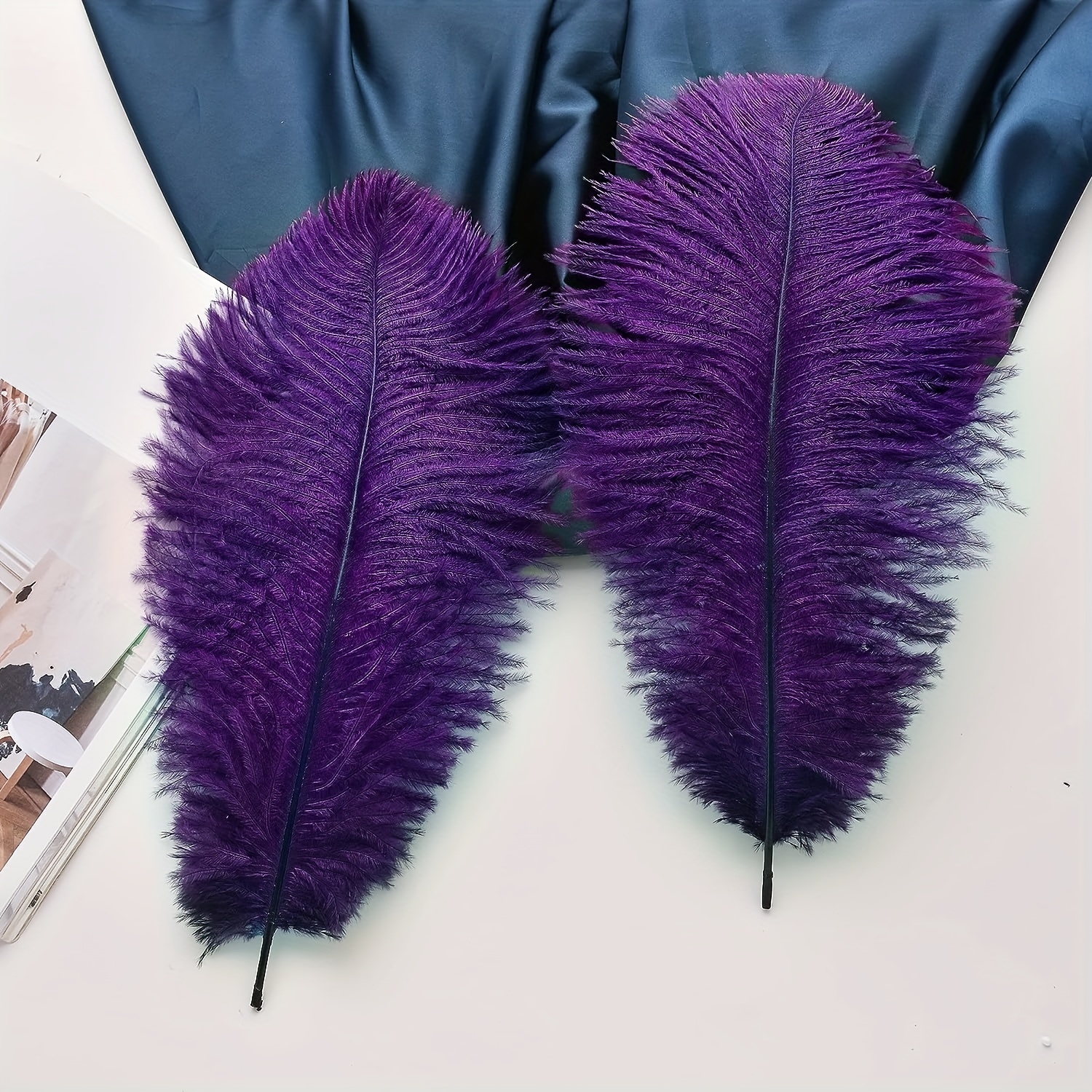 Diy Handmade Feathers Long Feathers Purple Tail - Temu