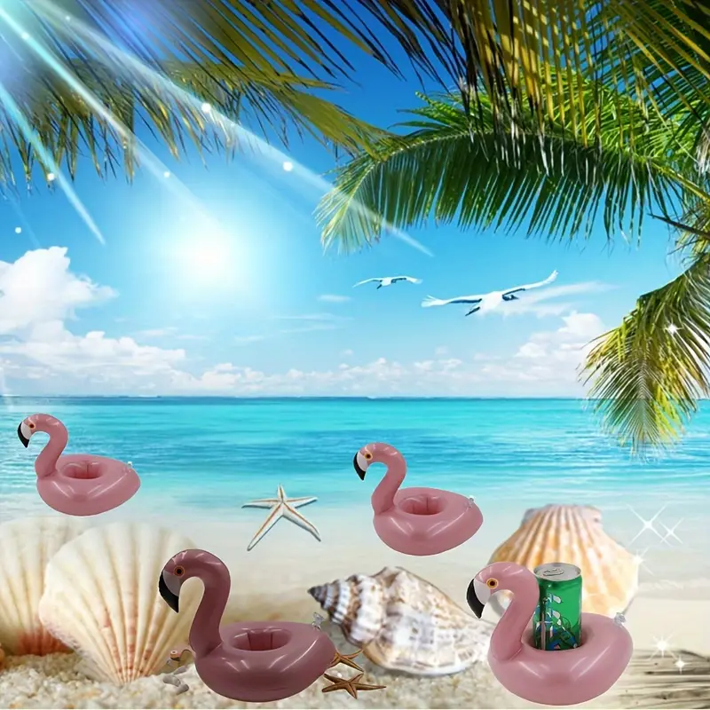 12 Stück Aufblasbarer Flamingo getränkehalter - Temu Germany