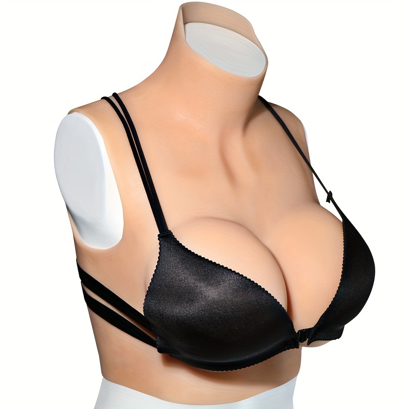 B/c/d /f Cup Realistic Silicone Breast Forms Round Neck - Temu