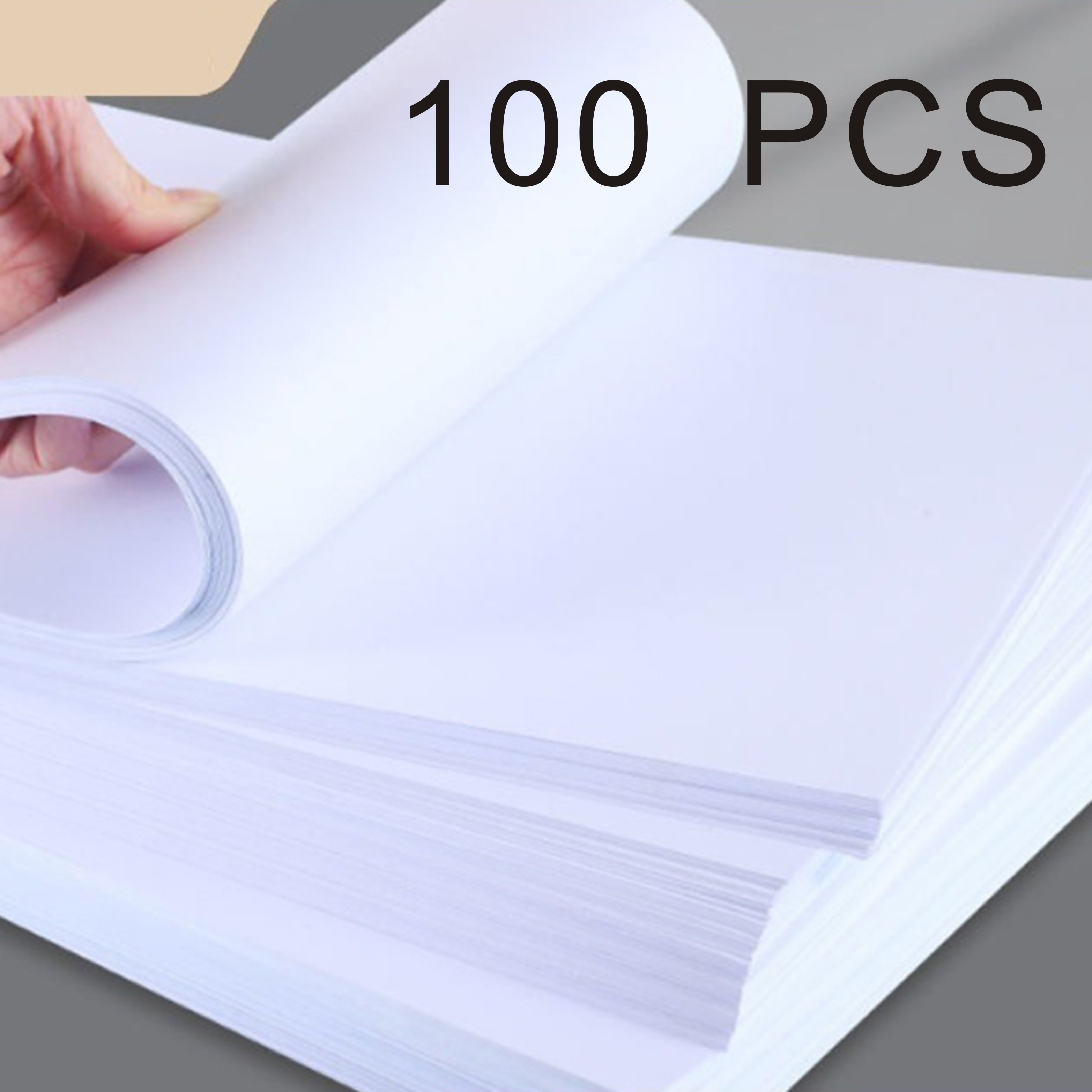 A4 Copy Paper 2.47oz 2.82oz White Paper 100 Sheets Double-sided Anti-static  White Background Printing Paper Office Supplies