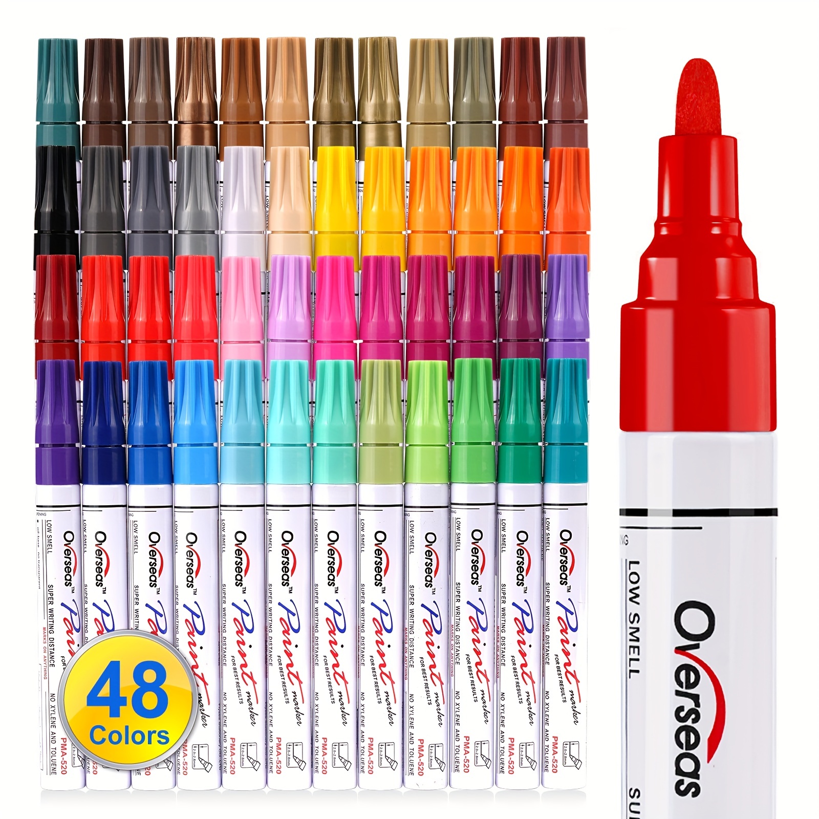 Set of 24 Permanent Markers for Clothes and Fabrics Beautiful Colors, Dual  Tip Pens 