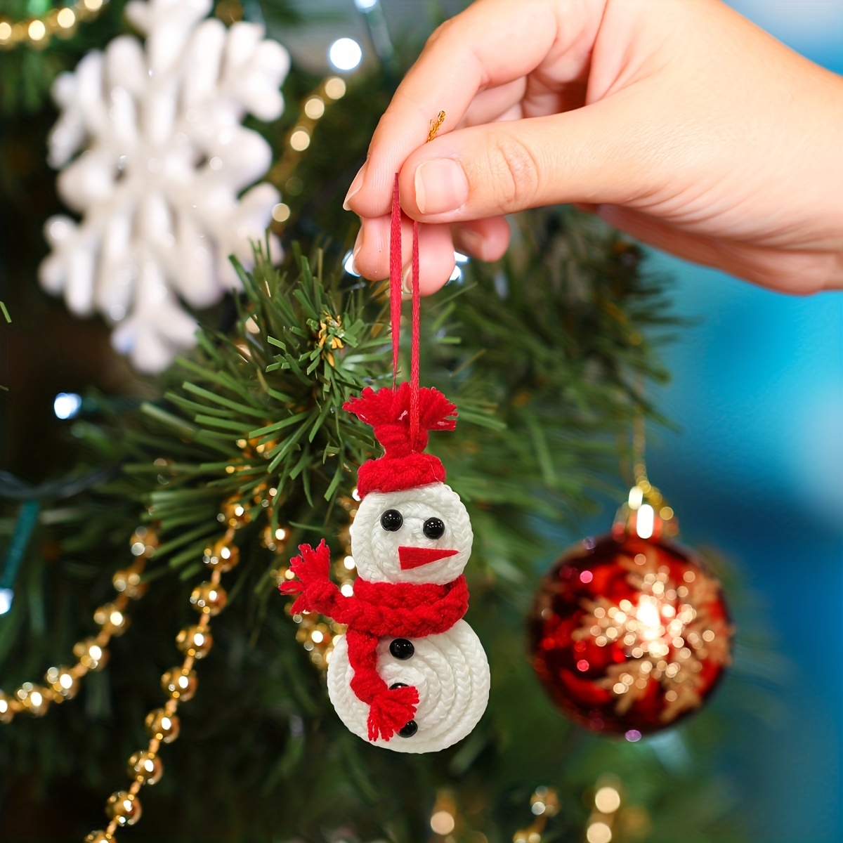 Ozmmyan 5 Year Old Girl Birthday Gift Ideas 1pc Christmas Toys Glowing Llittle Snowman Christmas Tree Pendant Ornaments Halloween Decorations, Kids
