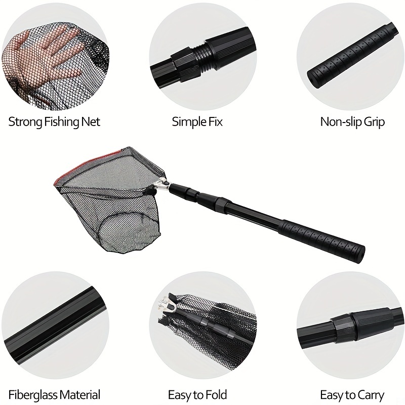 Mini Retractable Fishing Net Folding Triangular Net Fly Fishing Accessories  - buy Mini Retractable Fishing Net Folding Triangular Net Fly Fishing  Accessories: prices, reviews