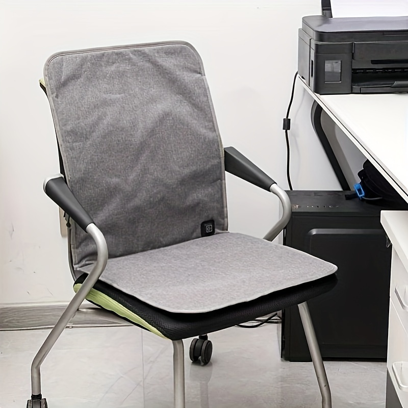 Heated seat cushion and backrest integrated office heating