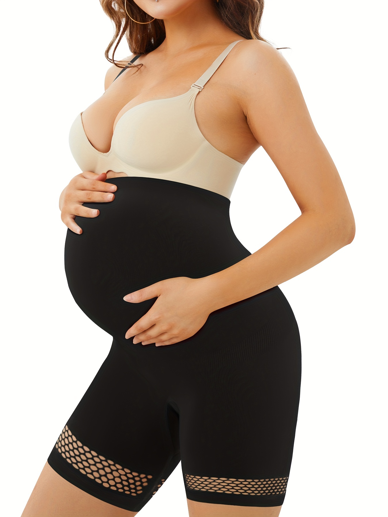 Pregnant Women's High Waist Belly Support Underwear - Temu Norway