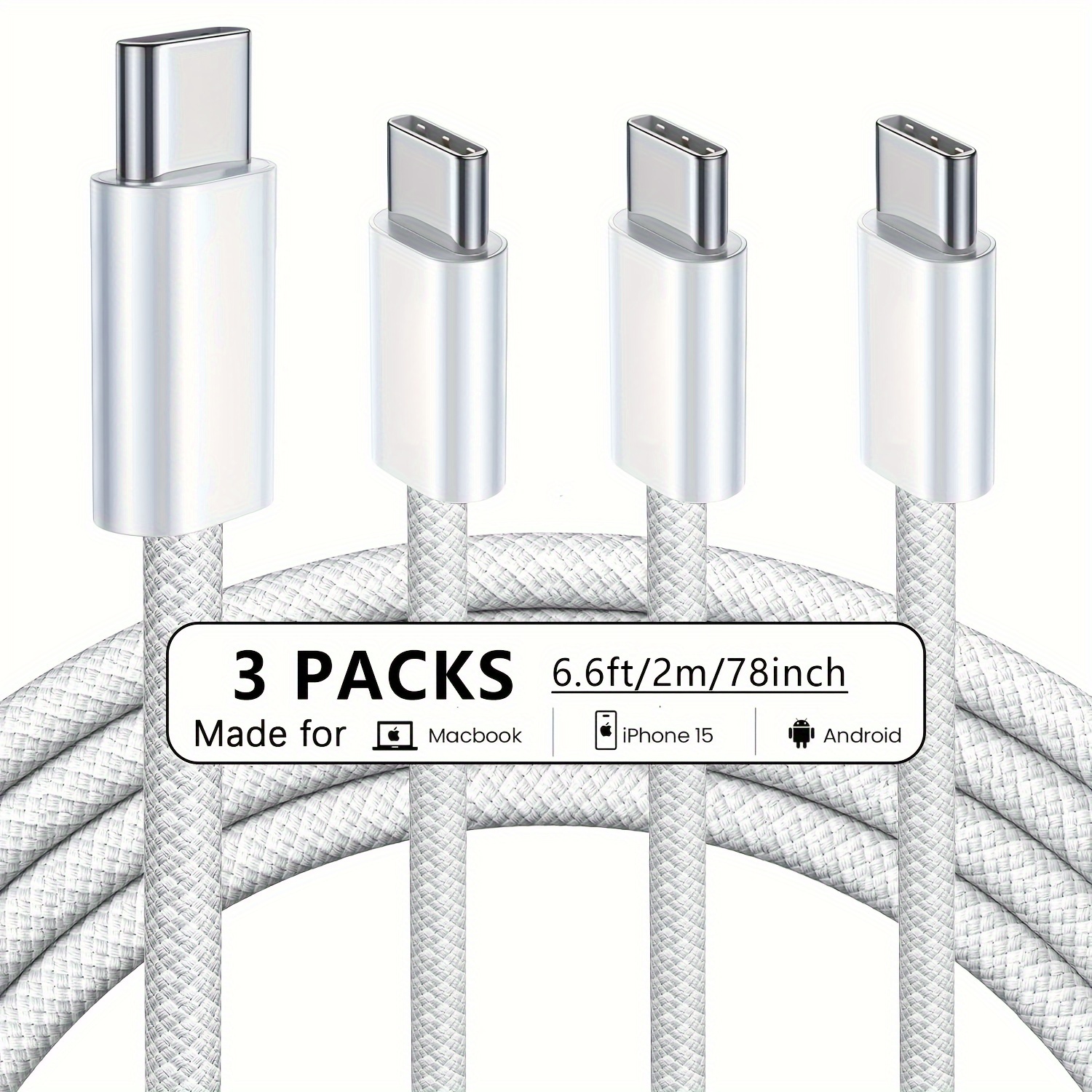 For Iphone 15 Cable Usb C To Usb C Charging Cable Type C To - Temu