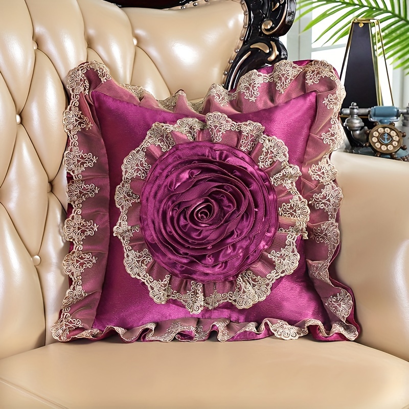 Cojín Redondo para Sofa de Terciopelo Almohada Pequena Decorativa de Color