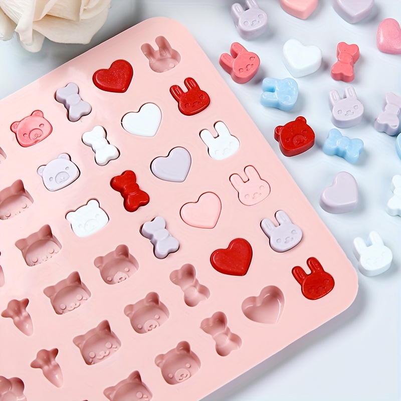 2pcs 15-slot Heart-shaped Chocolate Molds, Silicone Valentine's