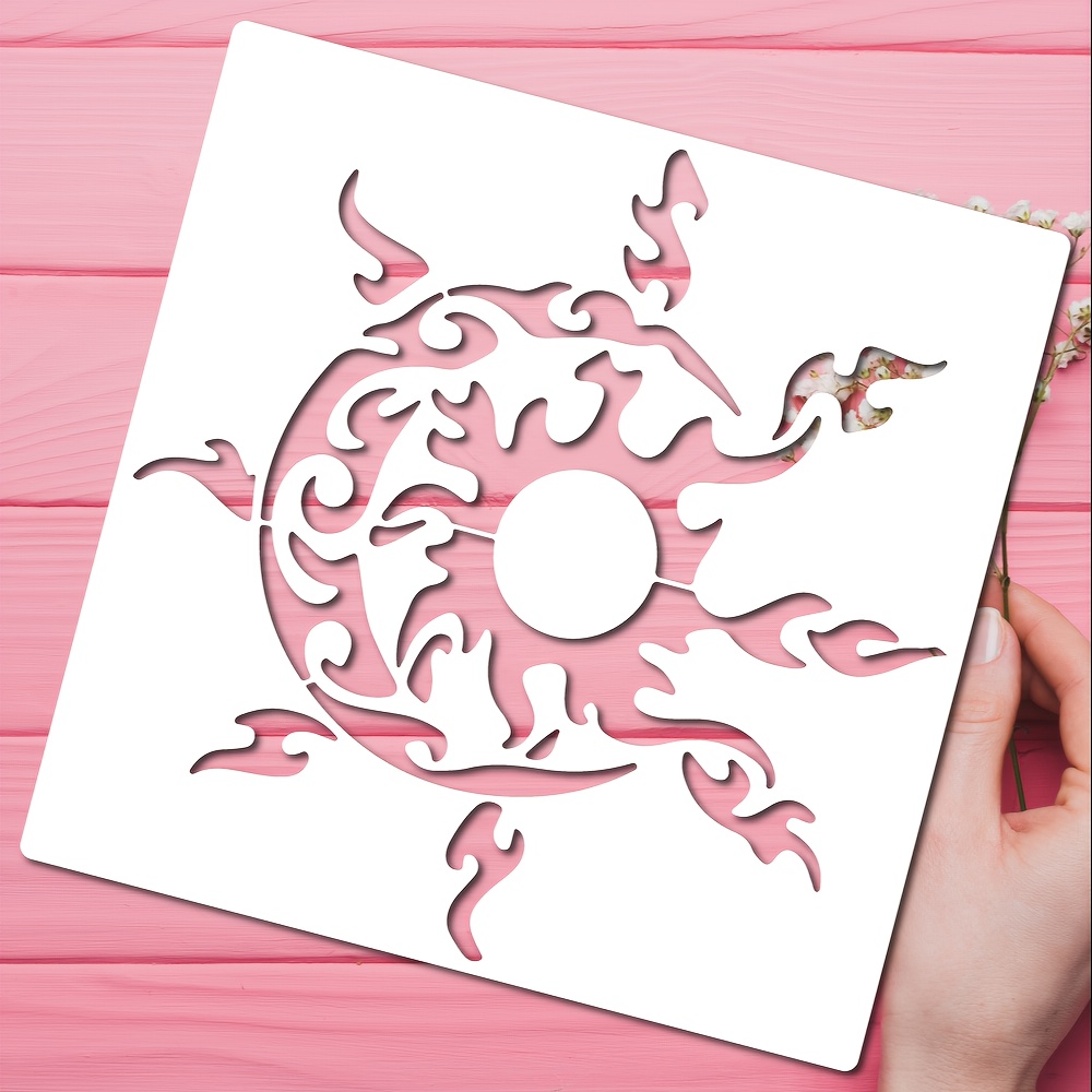 Moon Sun Stencil Flower Stencils For Painting On Wood Reusable