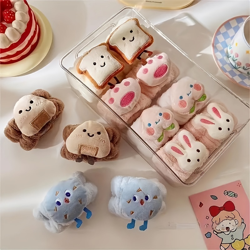 2pcs Cartoon Face Washing Wristbands Soft Absorbent Bath Wristband