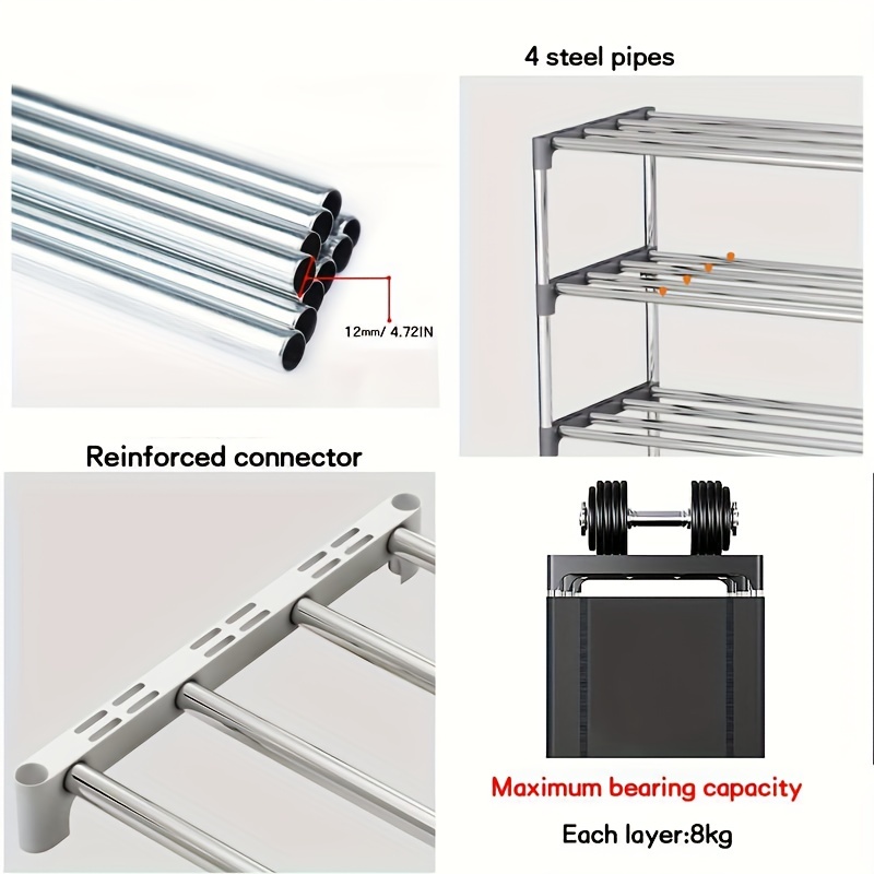 Floor Standing Storage Shelf Simple Assembled Organizer Rack - Temu