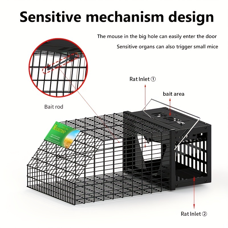 Reusable Metal Mousetrap Cage Mousetrap Humanized Field Pest