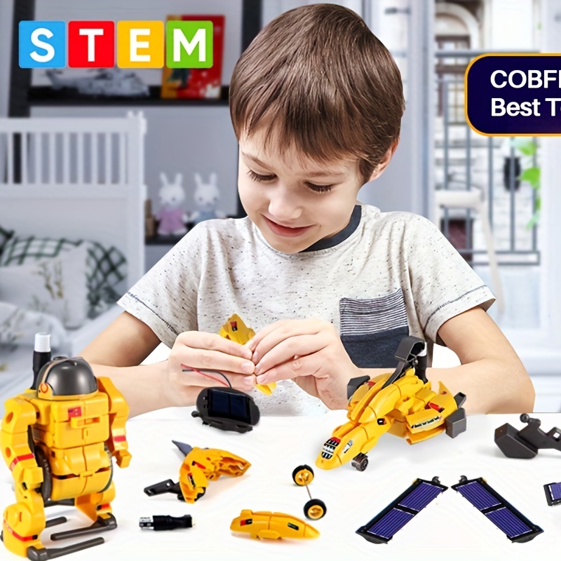 Aesgogo Stem Projects 12-in-1 Creation Solar Robot Kit,Science Experiments Toys Gifts for Kids Ages 8-12,Educational DIY Building Robotics Kit for 8 9
