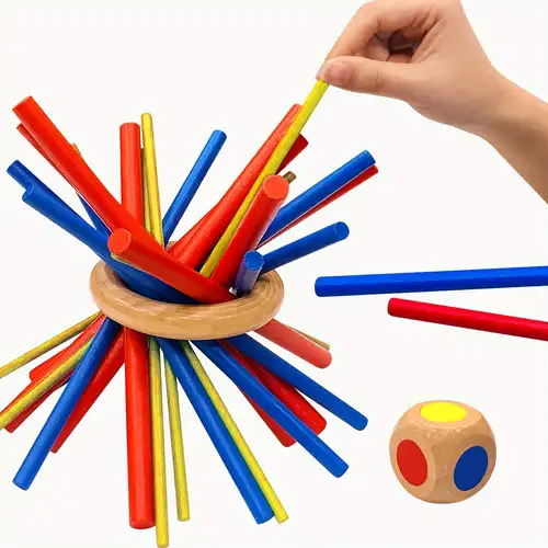 Puzzle di pensiero del bastone dell'arcobaleno dei bambini in legno fai da  te gelato Stick Puzzle sfida giochi da tavolo giocattoli educativi  Montessori