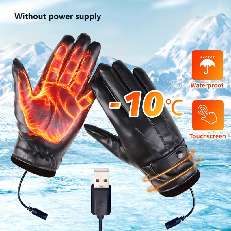 Guantes calefactables USB para mujeres, guantes de calefacción